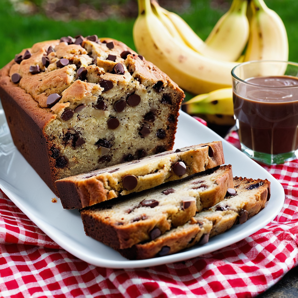 Banana Bread with Chocolate Chips Recipe