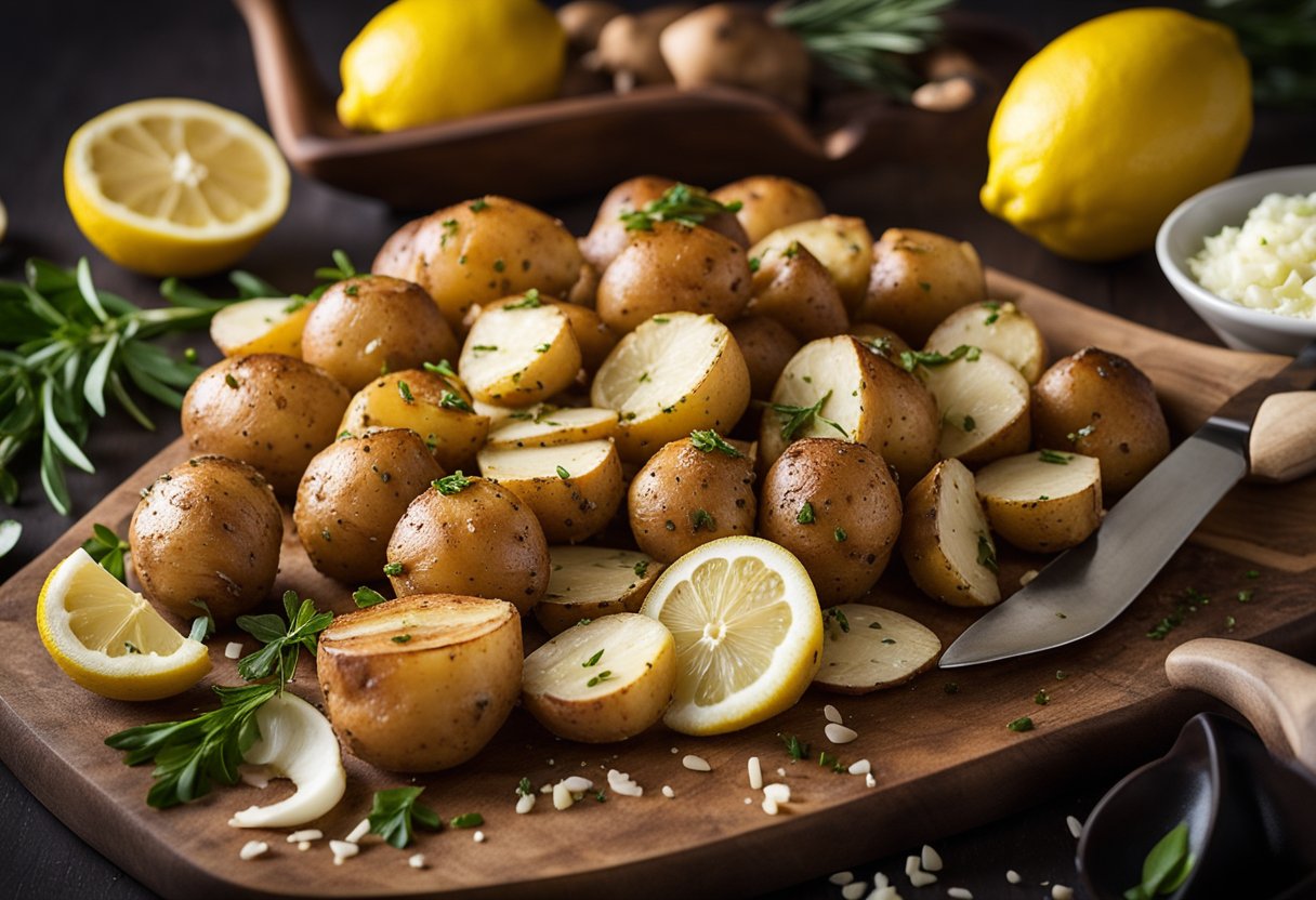 Lemon Garlic Roasted Red Potatoes