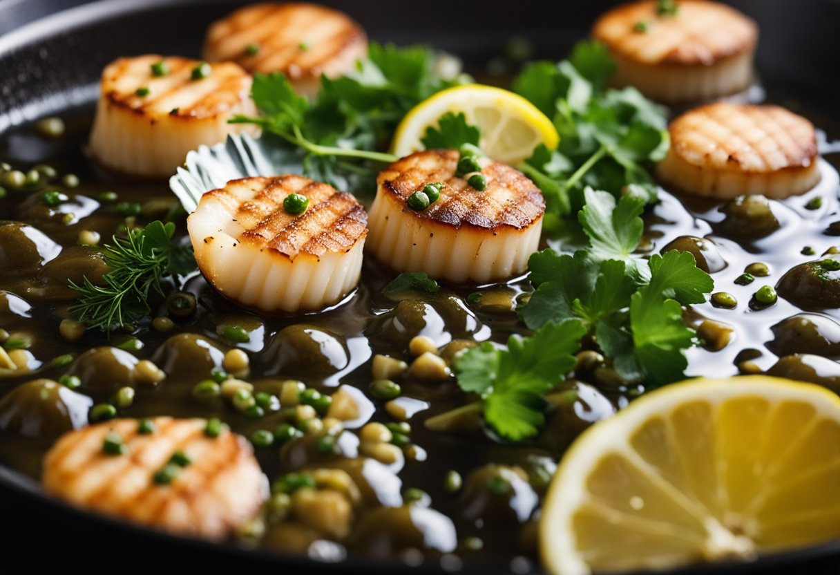 Scallops with Butter Lemon and Caper Sauce Recipe
