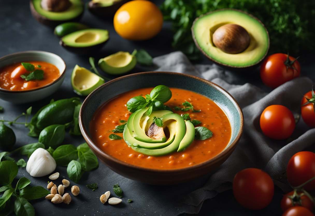 Spicy Avocado and Tomato Soup