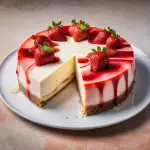 soft cotton cheesecake with strawberry sauce recipe