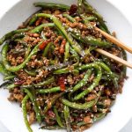 pork with dry pressed tofu and green beans recipe