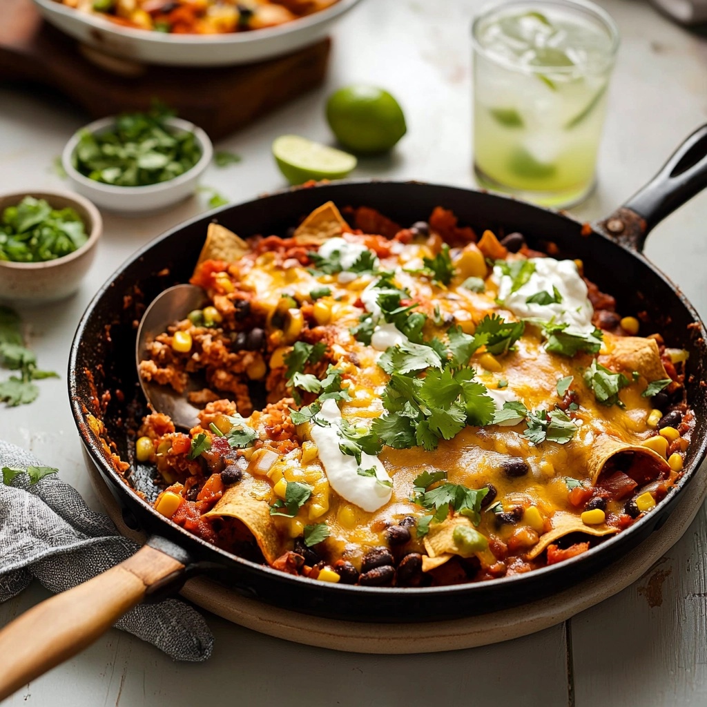 Beef Skillet Enchiladas