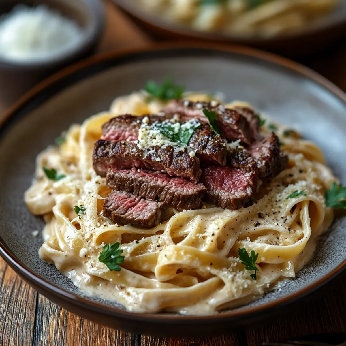 beef steak pasta