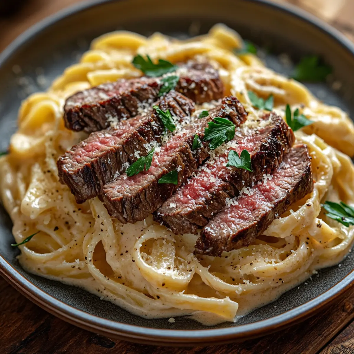 beef steak pasta