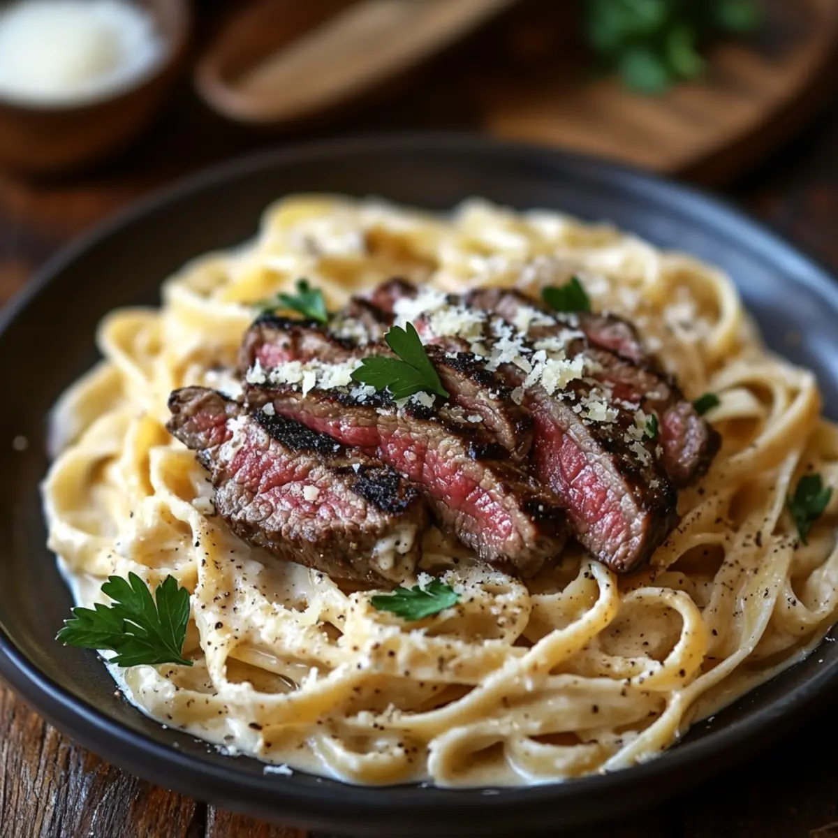 beef steak pasta