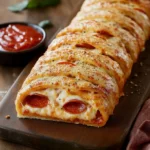 cheesy pepperoni stromboli