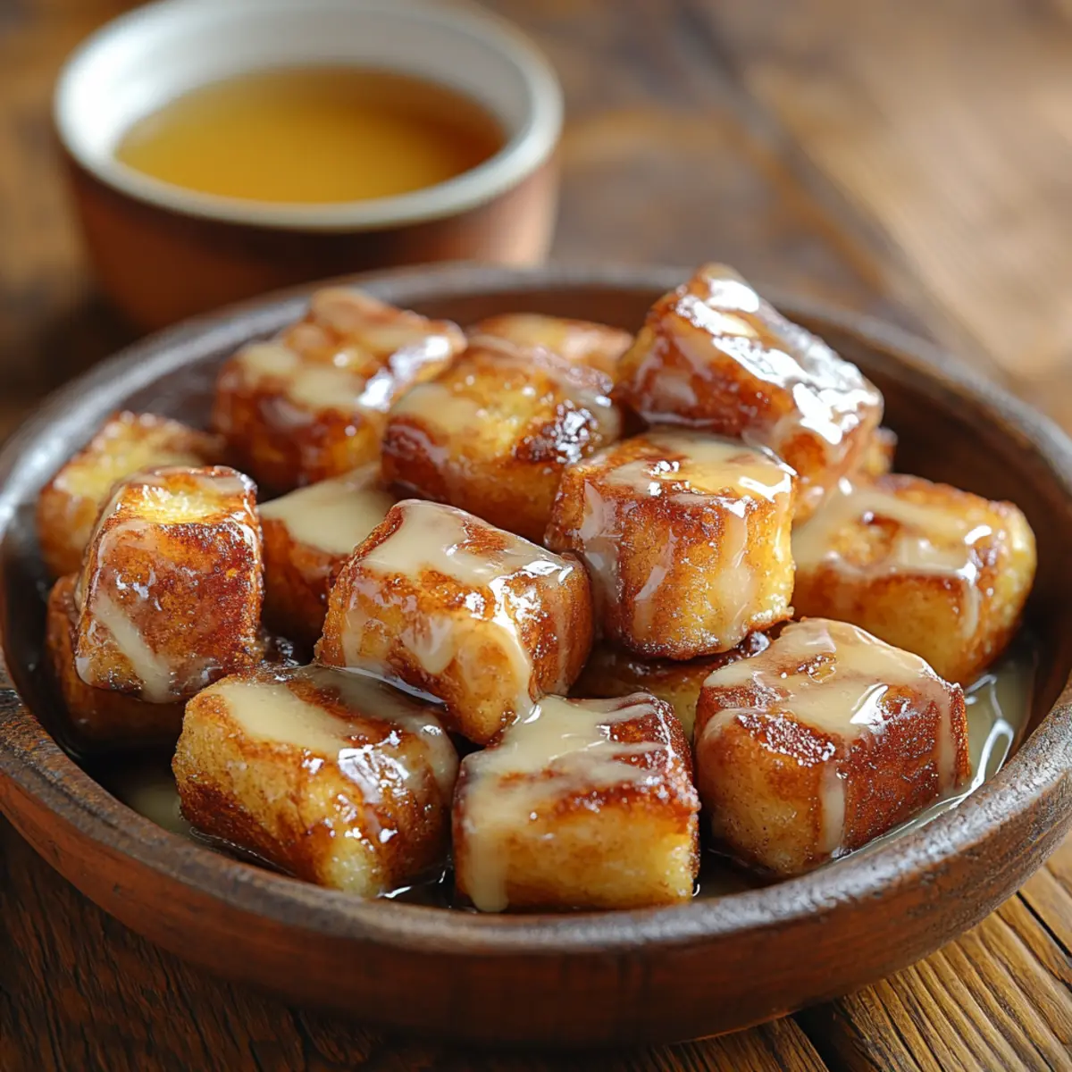 cinnamon roll french toast bites