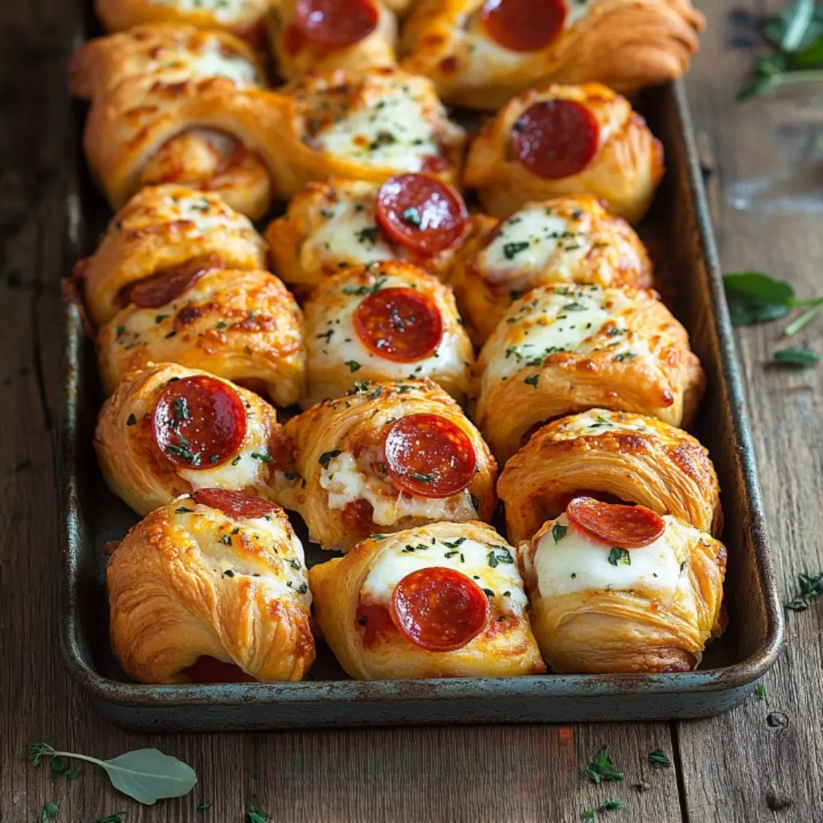 flaky pepperoni pizza rolls