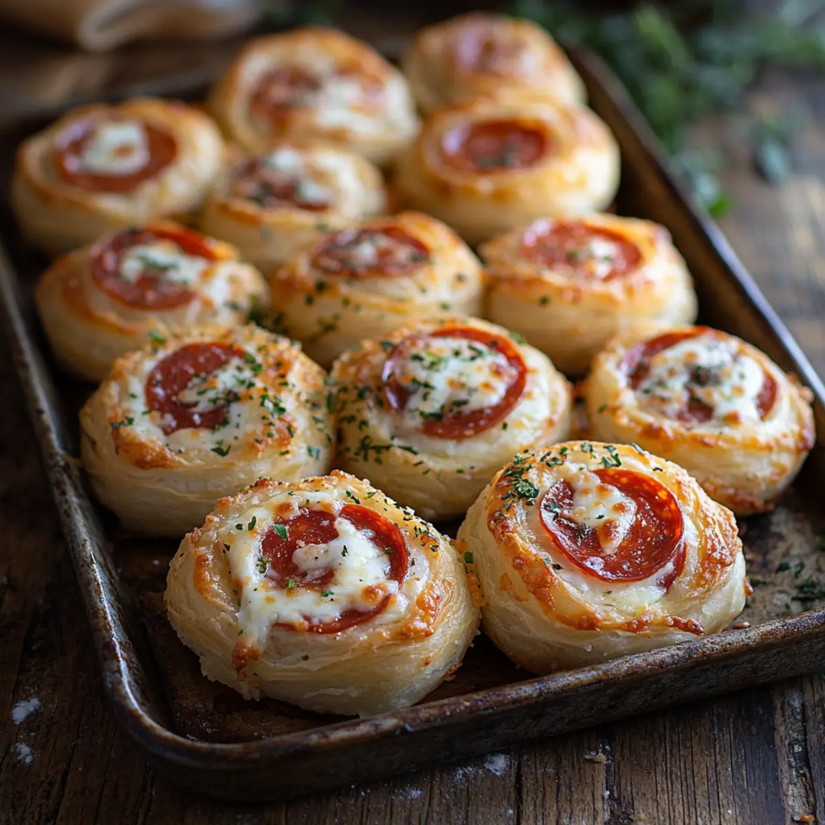 flaky pepperoni pizza rolls