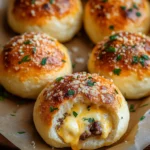 garlic parmesan cheeseburger bombs