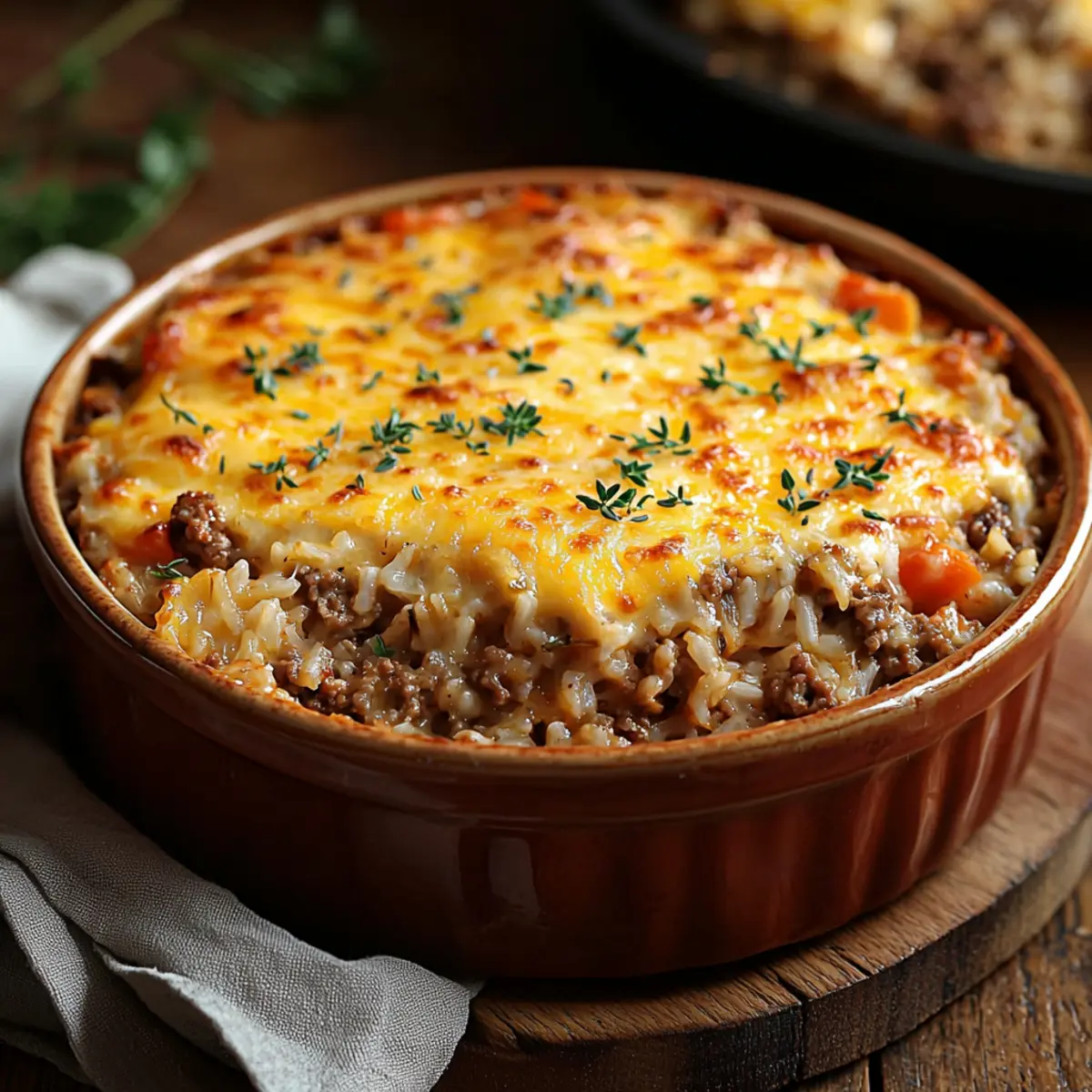 ground beef and rice casserole