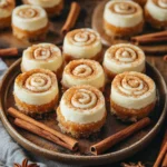 mini cinnamon roll cheesecakes