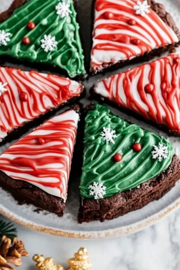 Frosted Christmas Brownies