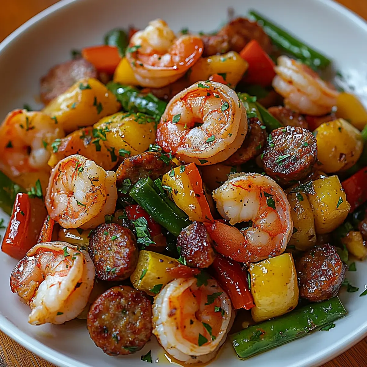 Shrimp and Sausage Veggie Skillet