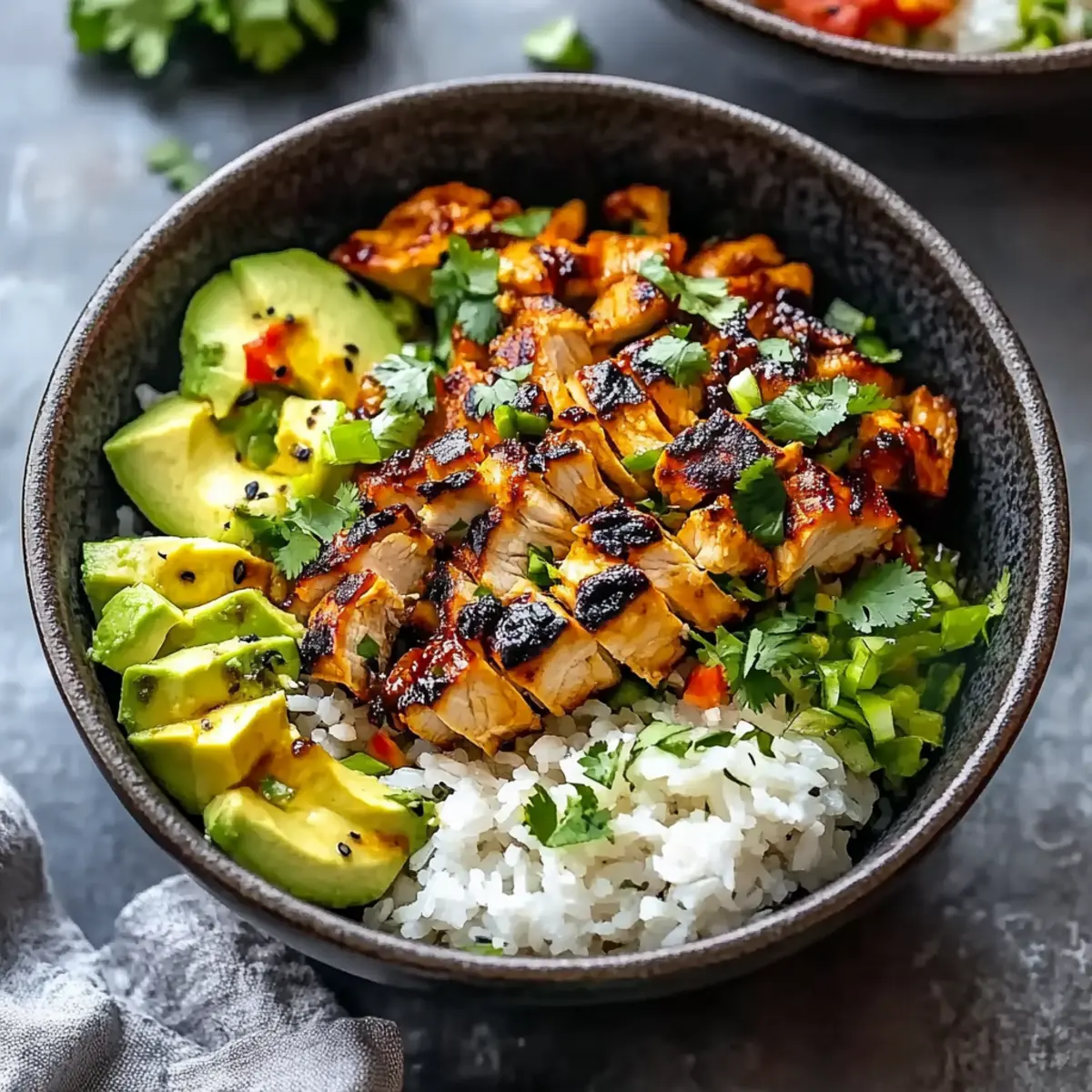 Sweet and Spicy Honey Chipotle Chicken Rice Bowls