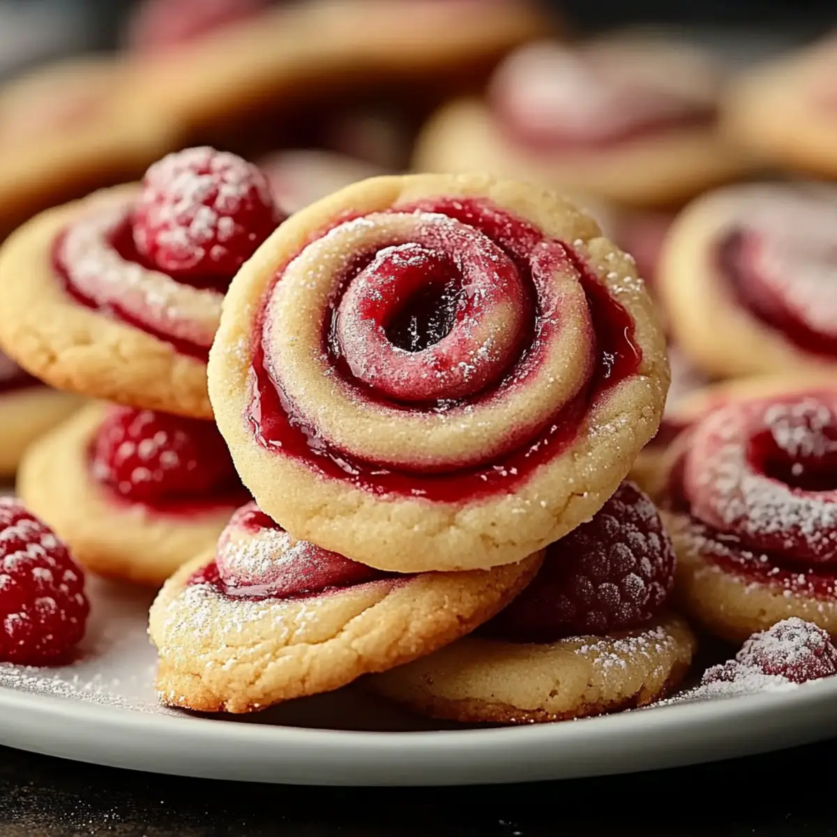Raspberry Swirl Cookies - Close-up of delicious texture