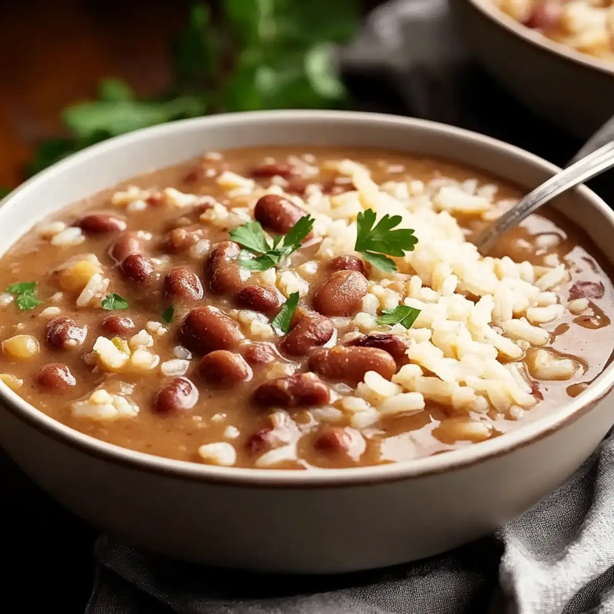 Perfect Popeyes Red Beans and Rice Recipe - Finished dish plated beautifully