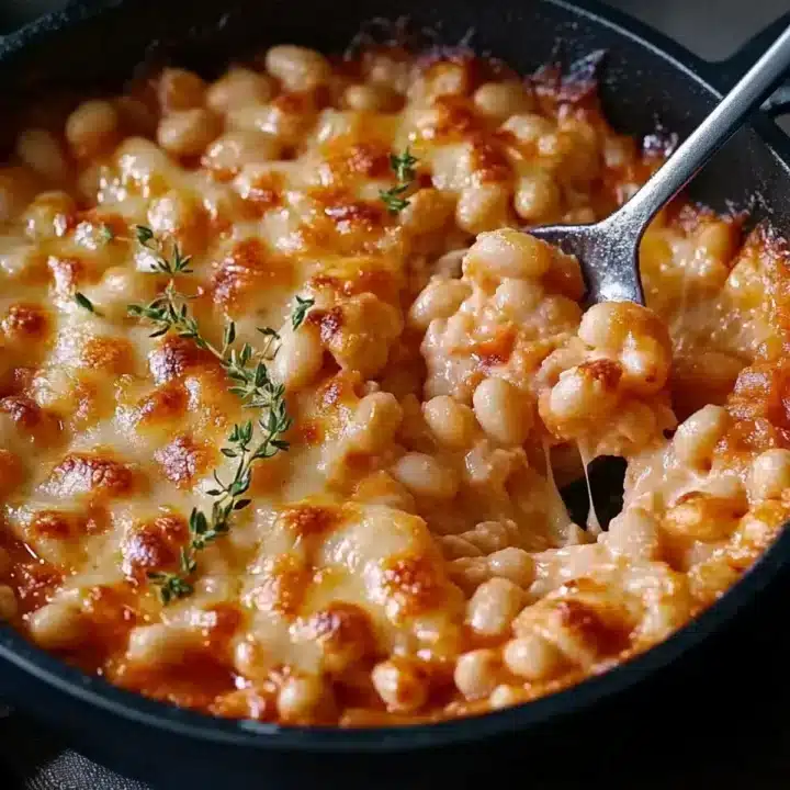 7-Ingredient Cheesy White Bean Tomato Bake for Easy Dinners