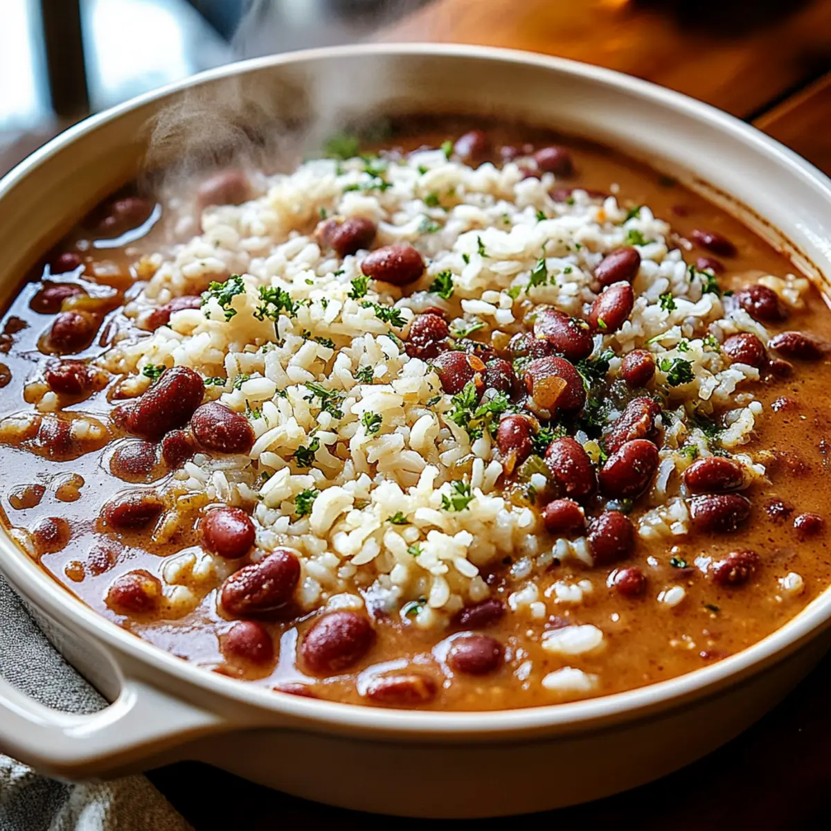 Louisiana Red Beans and Rice - Ingredients prepared