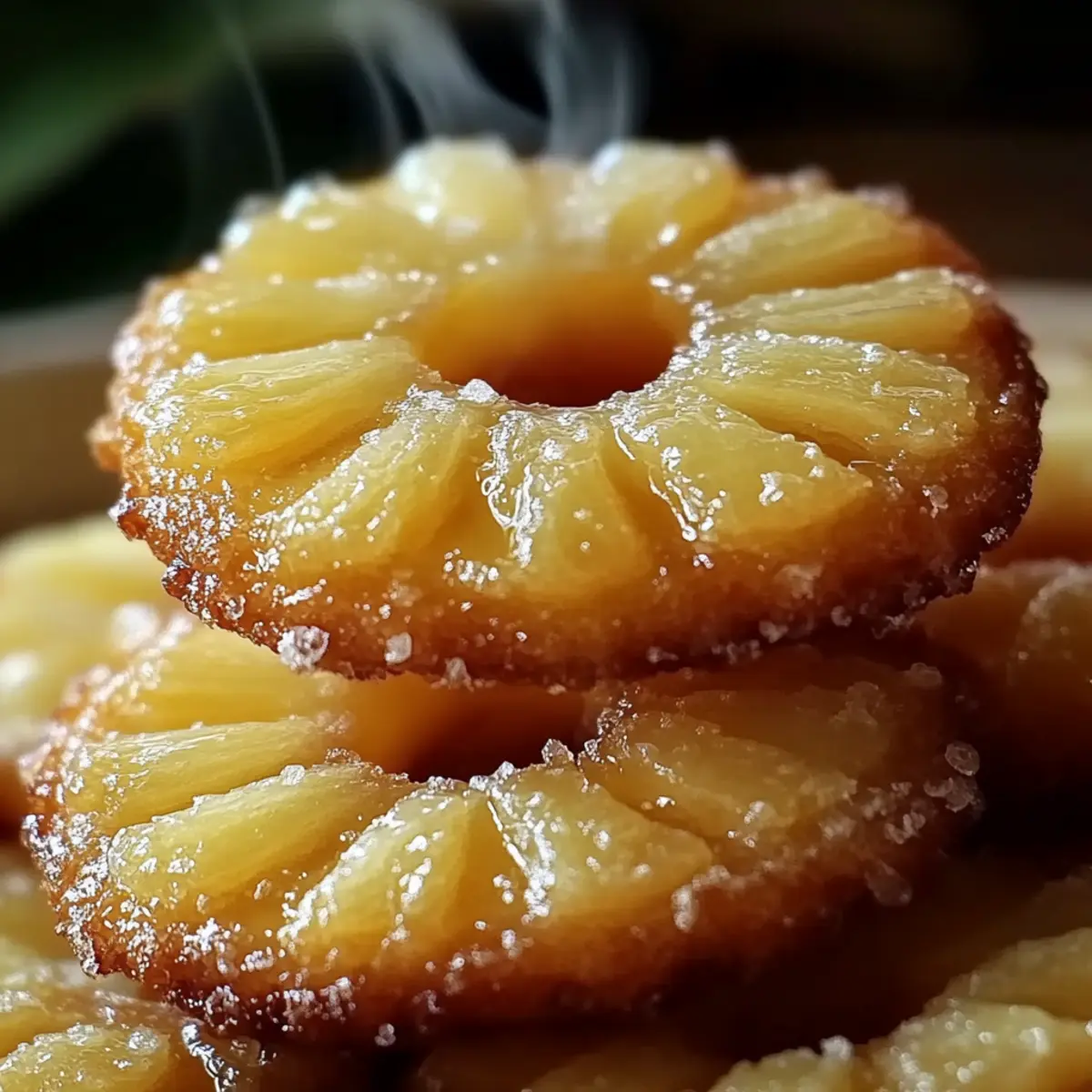 Pineapple Upside Down Sugar Cookies - Close-up of delicious texture
