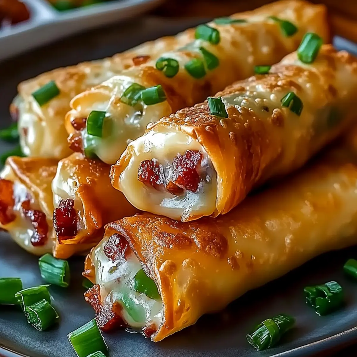 Bacon Jalapeno Popper Eggrolls: The Ultimate Appetizer Recipe - Close-up of delicious texture
