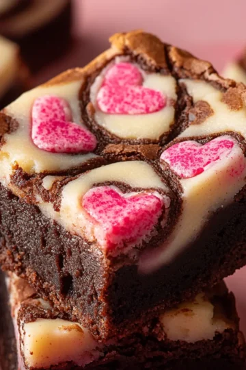 Valentine Brookies (Brownie + Sugar Cookie Swirls)